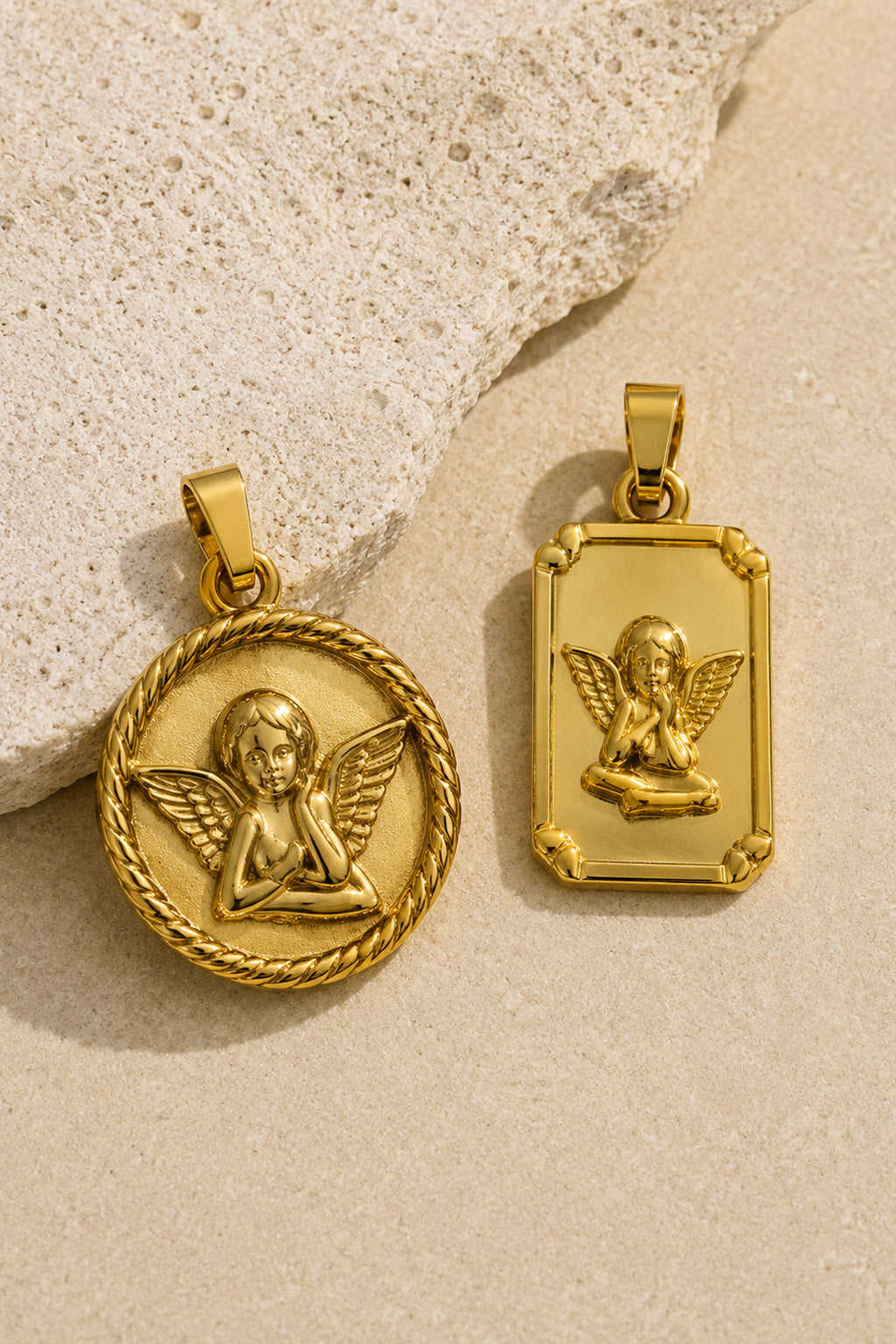 "Set Mediterráneo — 5 piezas · Acero 316L · Oro 18k