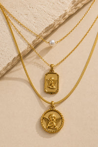 "Set Mediterráneo — 5 piezas · Acero 316L · Oro 18k