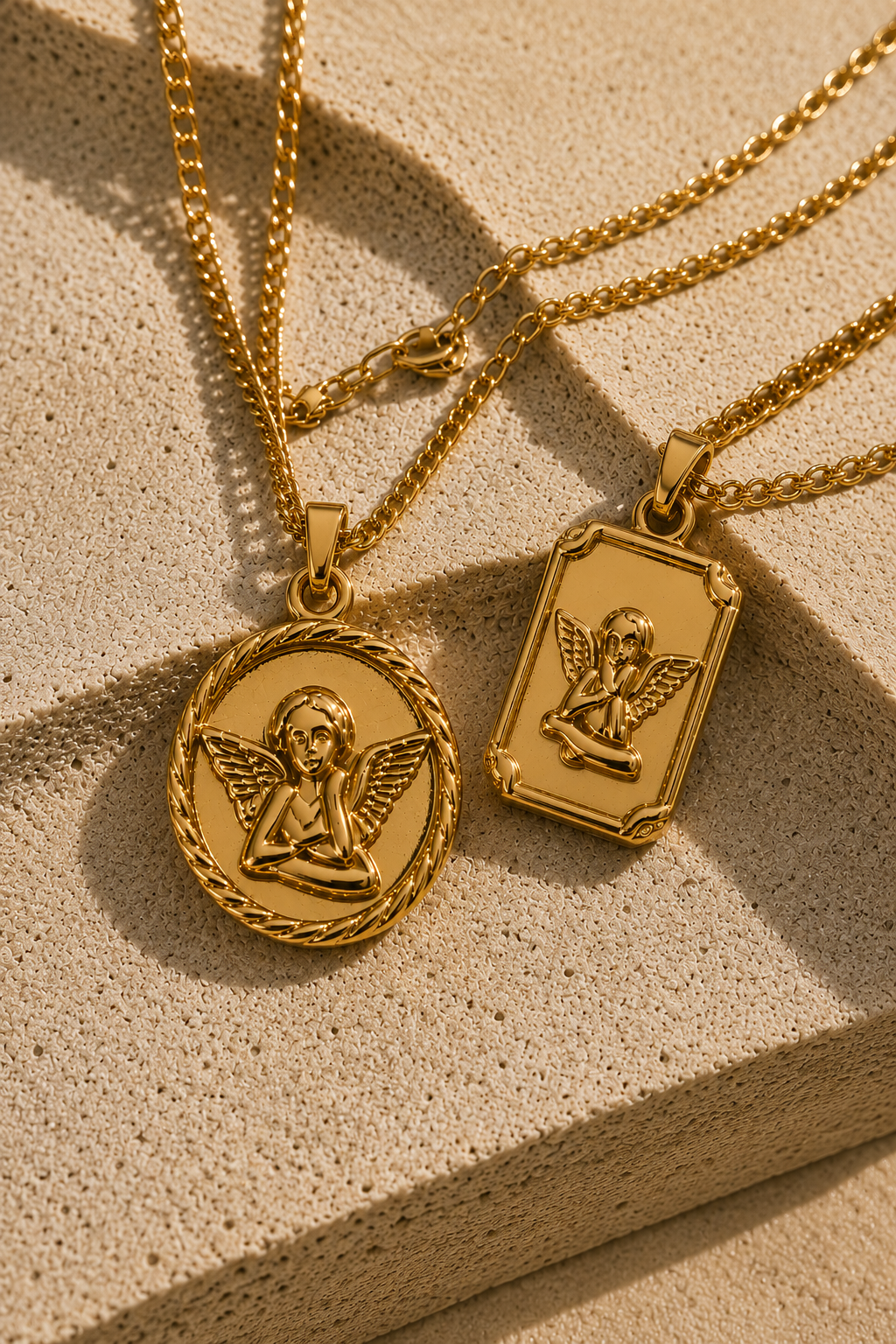 "Set Mediterráneo — 5 piezas · Acero 316L · Oro 18k